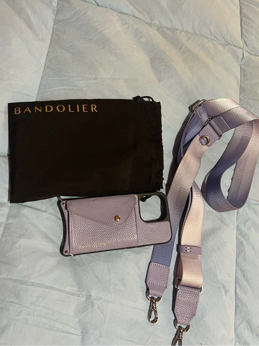 iPhone 13 Pro Bandolier Bowie Ombré Side Slot Crossbody Phone Case with Strap